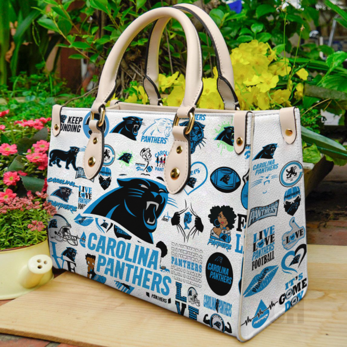 Carolina Panthers Leather Bag For Women Gift 2