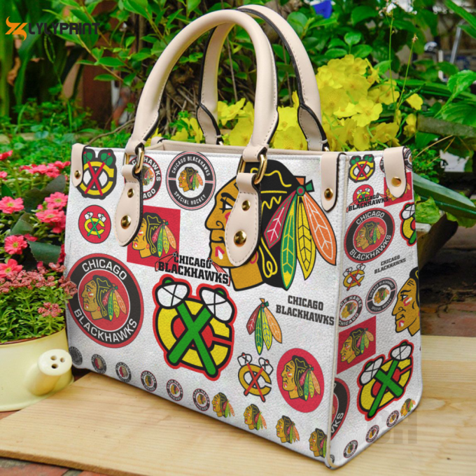 Chicago Blackhawks Leather Bag For Women Gift 1