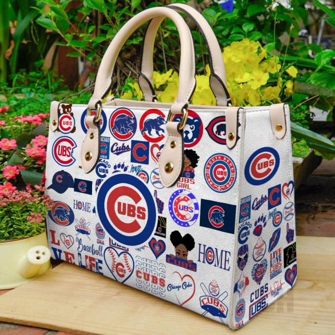 Chicago Cubs Leather Bag For Women Gift 2