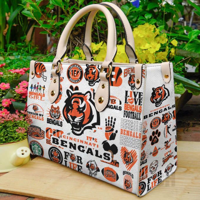 Cincinnati Bengals Lover Leather Bag For Women Gift 2