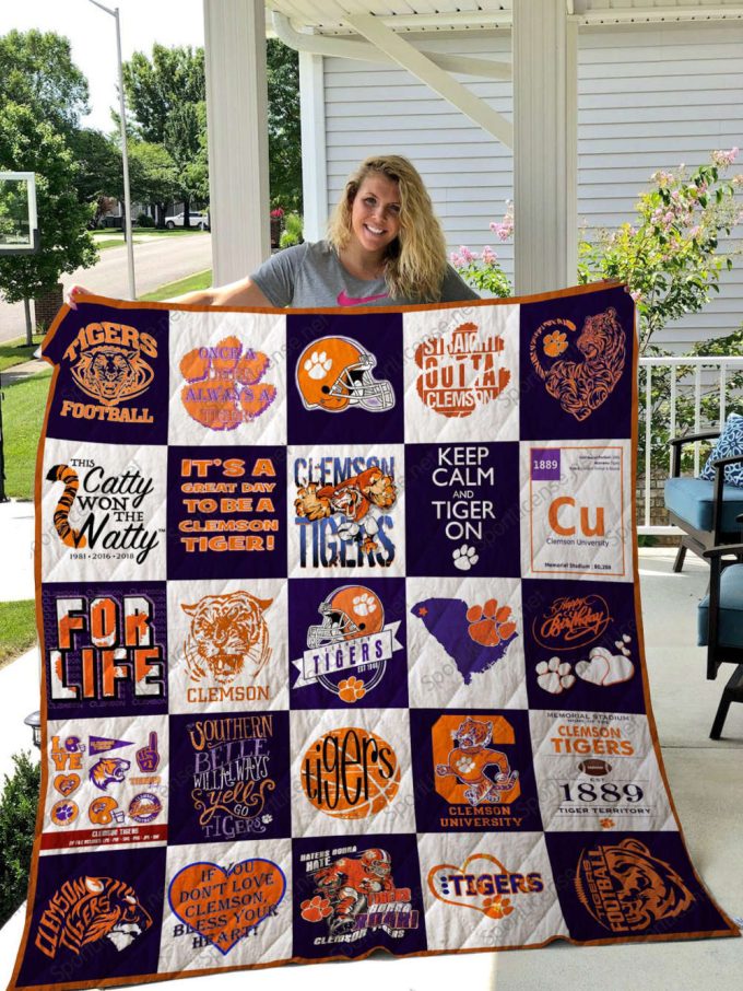 Clemson Tigers 1 Quilt For Fans Home Decor Gift 2