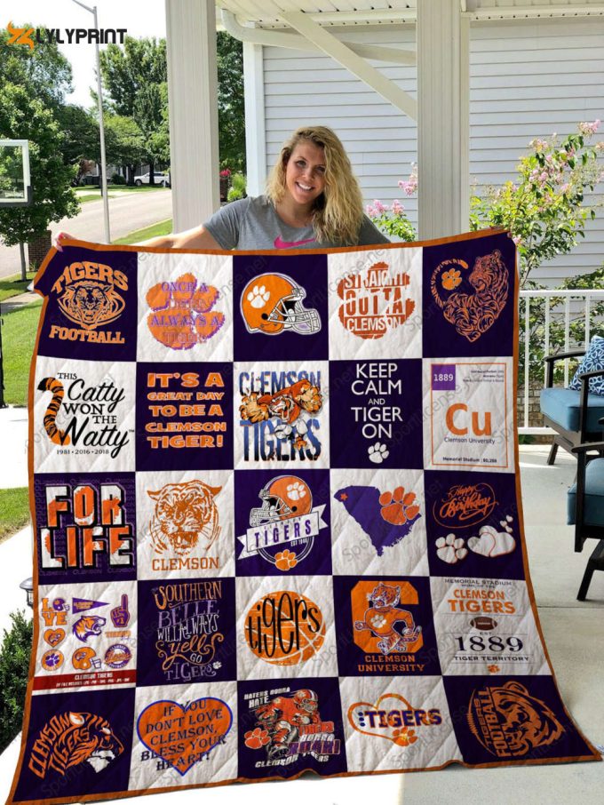 Clemson Tigers 1 Quilt For Fans Home Decor Gift 1