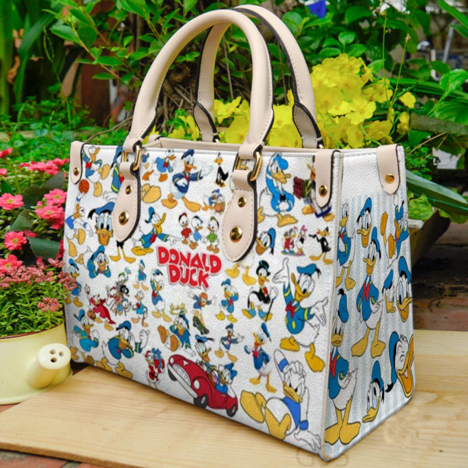 Donald Duck Hand Leather Bag For Women Gift 2