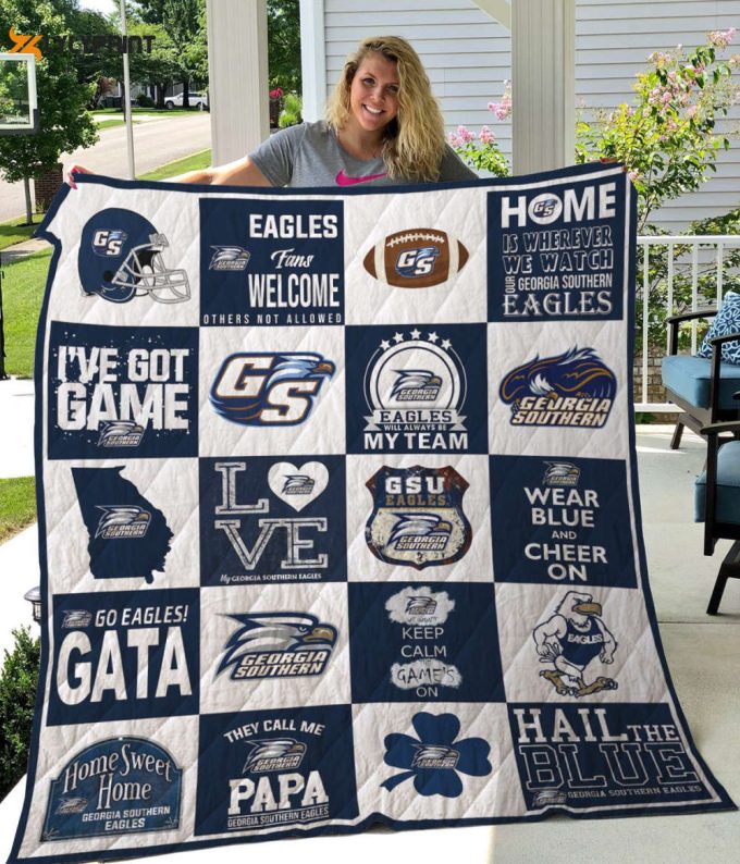 Georgia Southern Eagles 2 Quilt For Fans Home Decor Gift 1