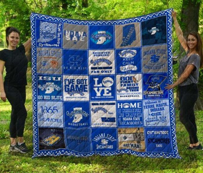 Indiana State Sycamores 1 Quilt For Fans Home Decor Gift 2