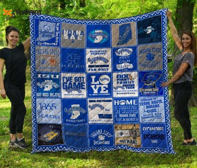 Indiana State Sycamores 1 Quilt For Fans Home Decor Gift 1