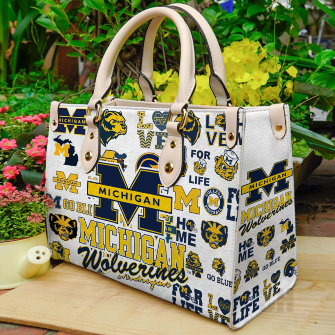 Michigan Wolverines Lover Leather Bag For Women Gift 2