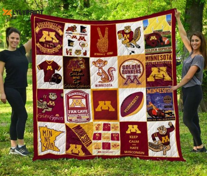 Minnesota Golden Gophers 2 Quilt For Fans Home Decor Gift 1