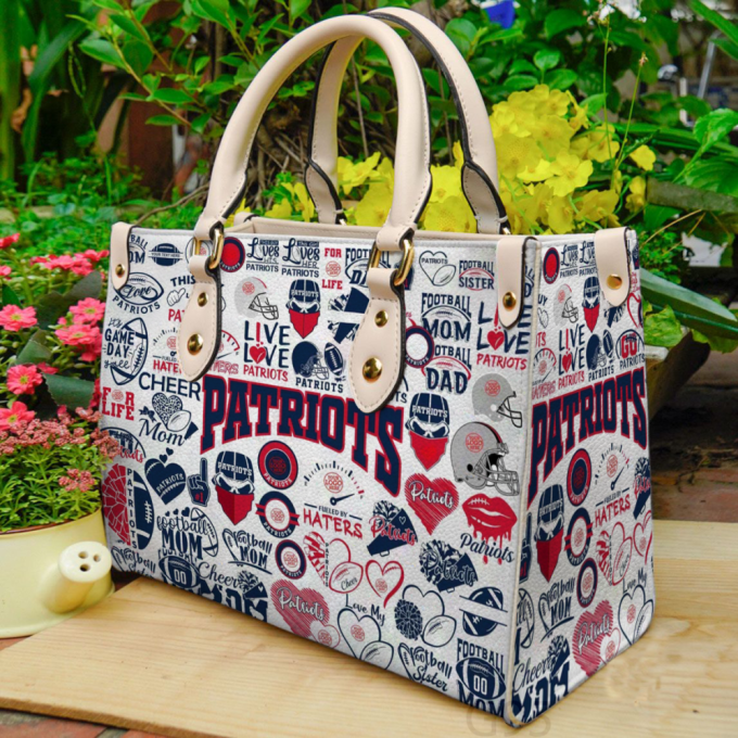 New England Patriots Hand Leather Bag For Women Gift 2