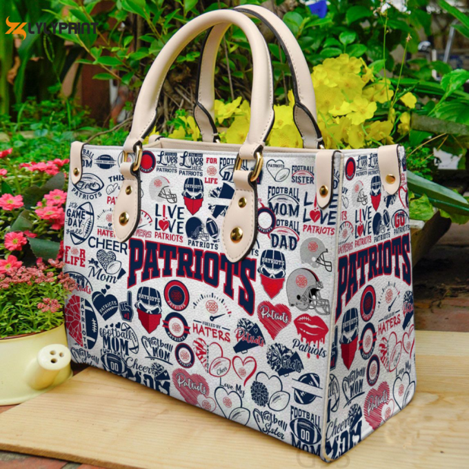 New England Patriots Hand Leather Bag For Women Gift 1