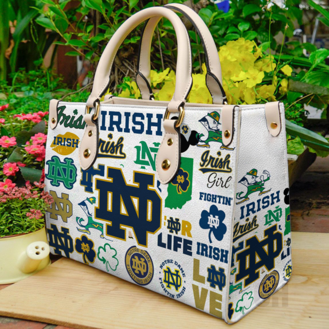 Notre Dame Fighting Irish Leather Bag For Women Gift 2