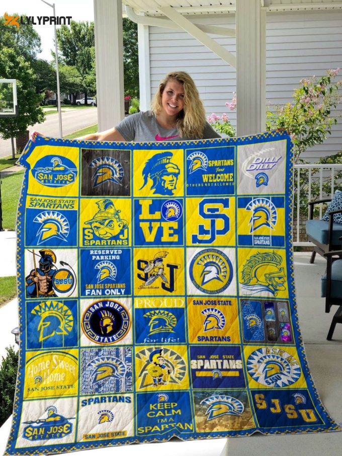 San Jos� State Spartans Quilt For Fans Home Decor Gift 1