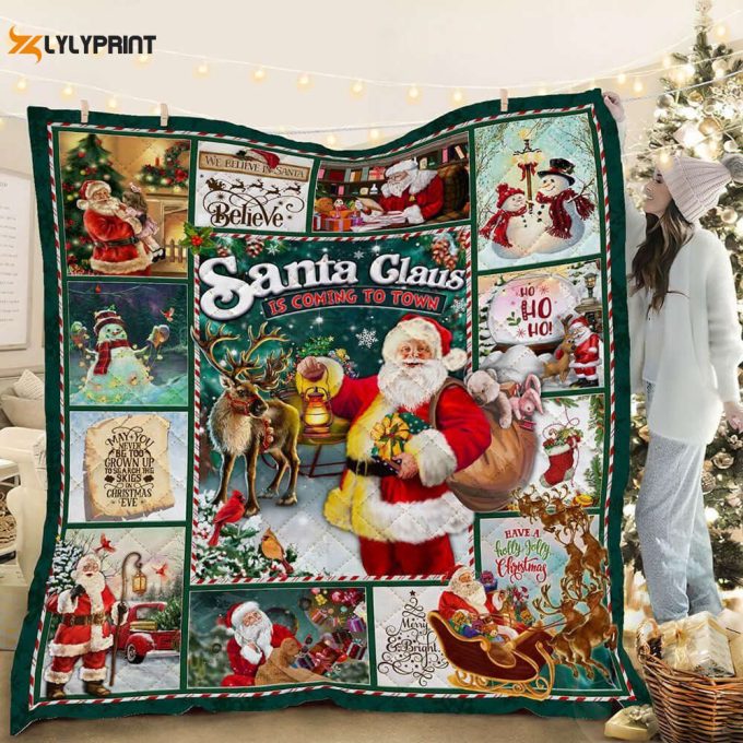 Santa Claus 1 Quilt For Fans Home Decor Gift 1