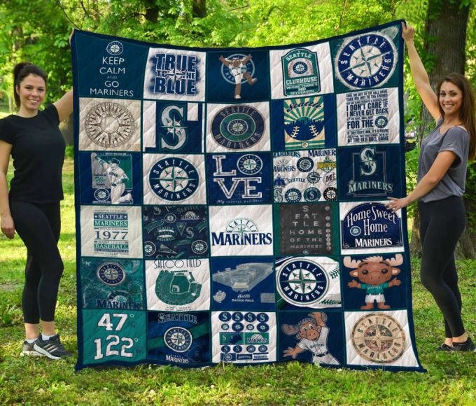 Seattle Mariners 2 Quilt For Fans Home Decor Gift 2