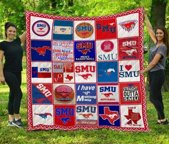 Smu Mustangs 1 Quilt For Fans Home Decor Gift 2