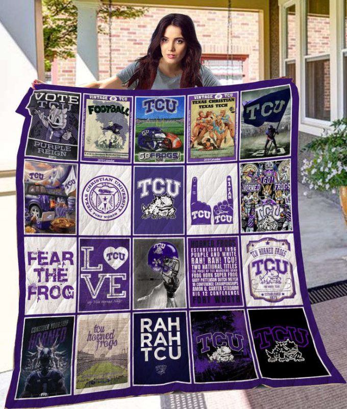 Tcu Horned Frogs Quilt For Fans Home Decor Gift 2