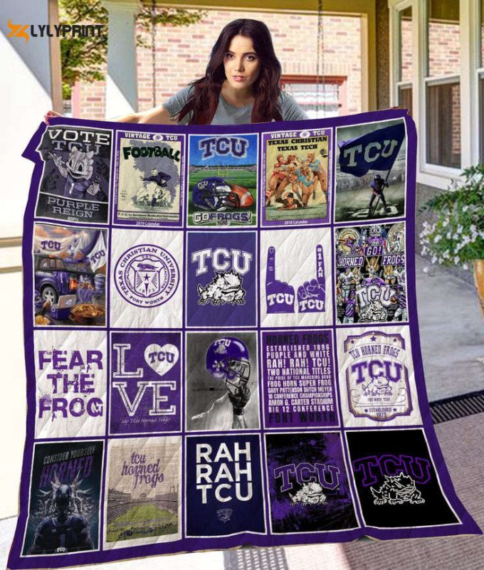 Tcu Horned Frogs Quilt For Fans Home Decor Gift 1