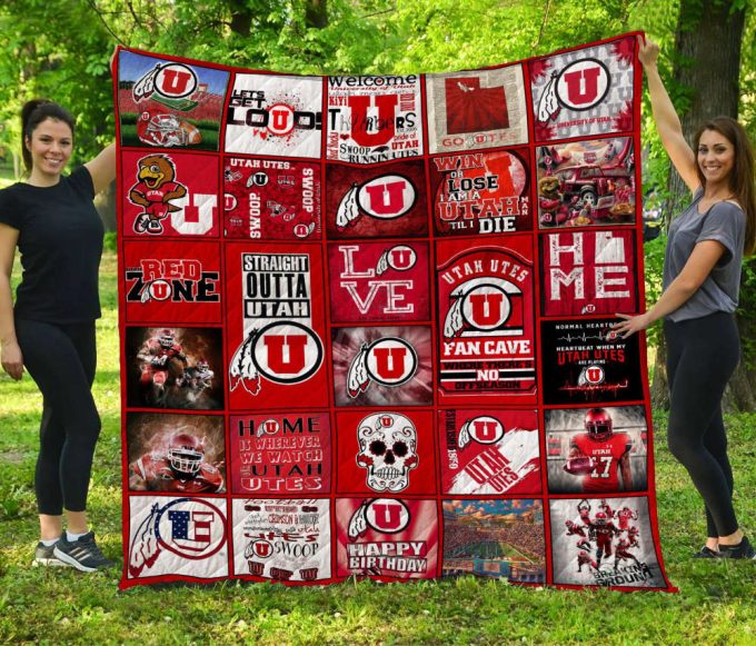 Utah Utes 2 Quilt For Fans Home Decor Gift 2