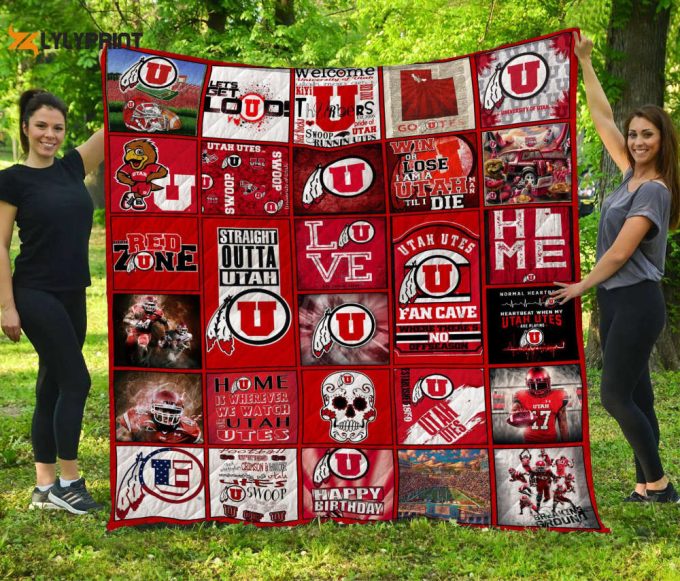 Utah Utes 2 Quilt For Fans Home Decor Gift 1