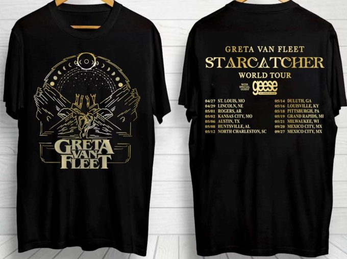 2024 Greta Van Fleet Starcatcher World Tour Unisex T-Shirt: Rock Your Style! 1