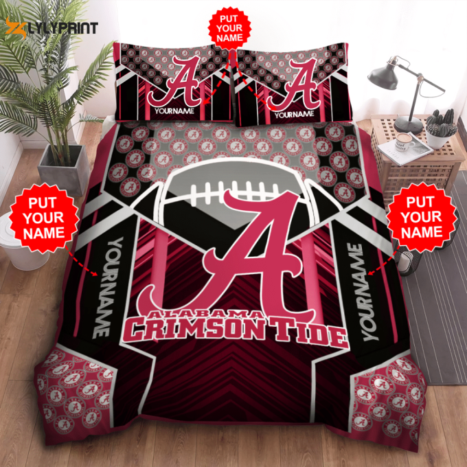 Alabama Crimson Tide Duvet Cover Bedding Set Gift For Fans 1