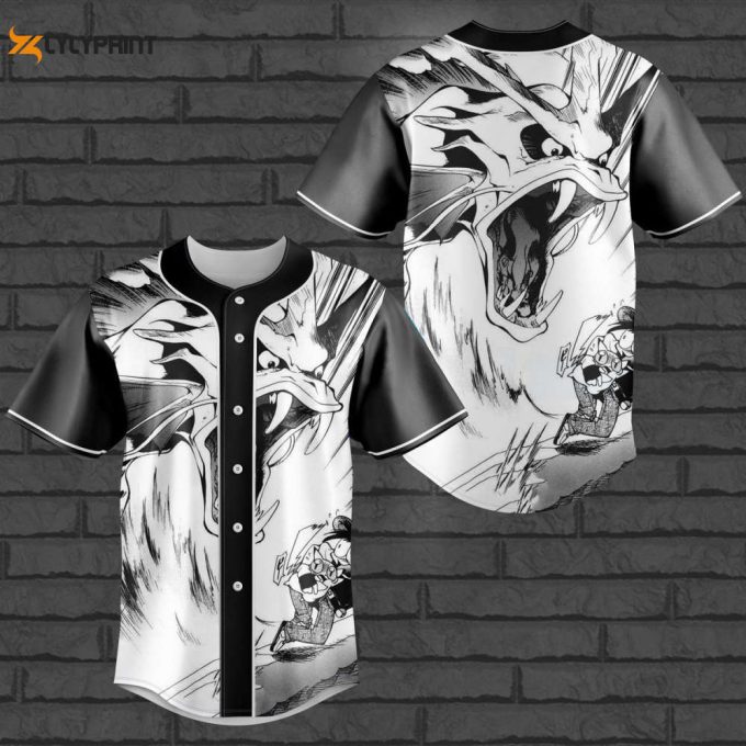 Angry Pokemon All Over Print 3D Baseball Jersey 1