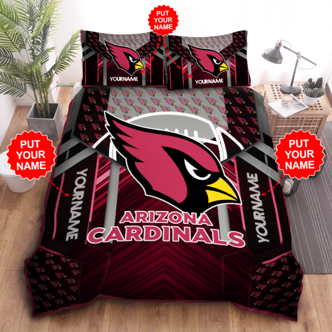 Arizona Cardinals Duvet Cover Bedding Set Gift For Fans 3