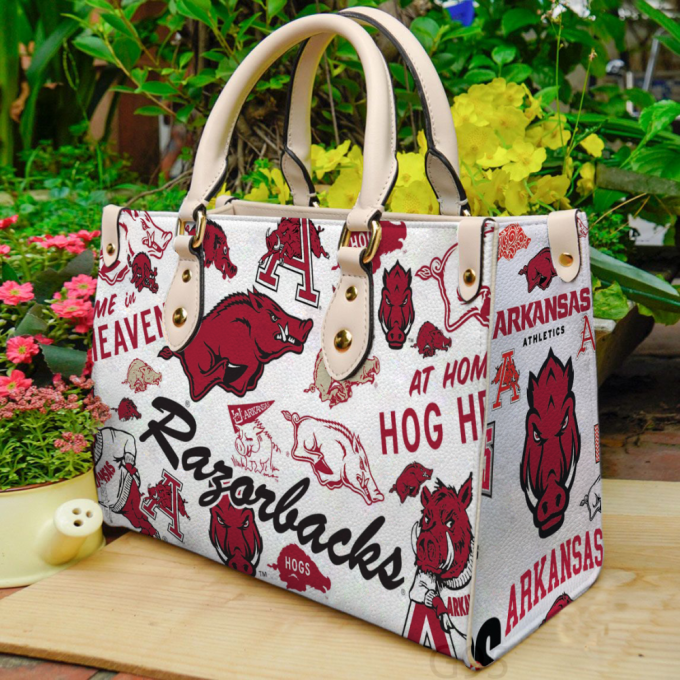 Arkansas Razorbacks A1 Leather Bag G95 2