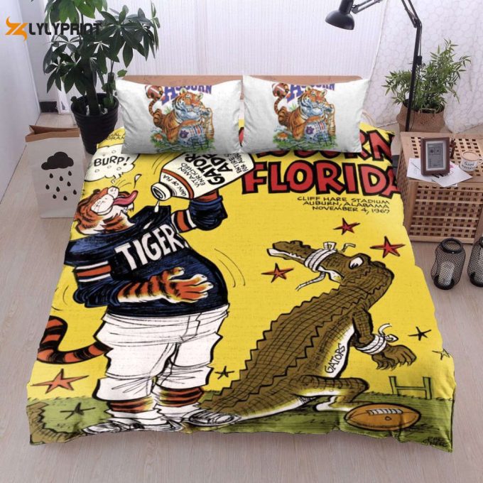 Auburn Tigers Duvet Cover Bedding Set Gift For Fans 1