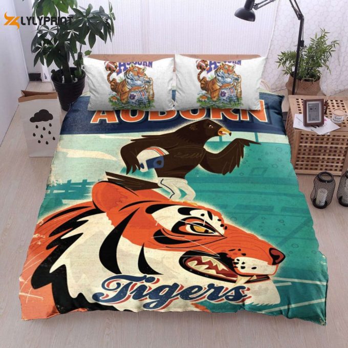 Auburn Tigers Duvet Cover Bedding Set Gift For Fans 1