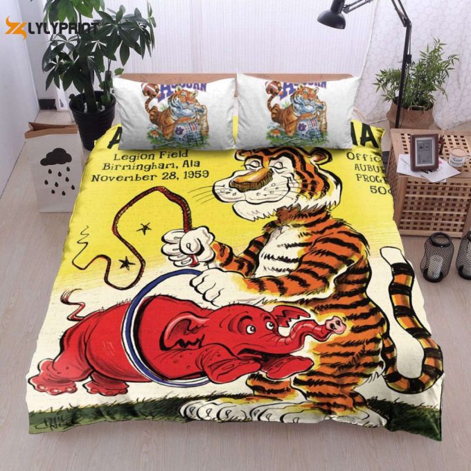 Auburn Tigers Duvet Cover Bedding Set Gift For Fans 1