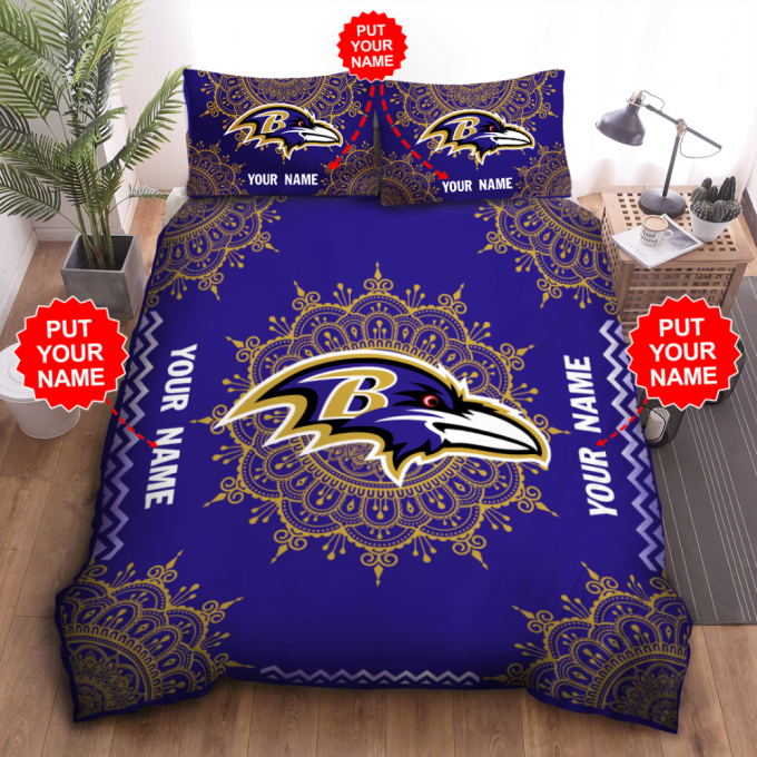 Baltimore Ravens Duvet Cover Bedding Set Gift For Fans 2