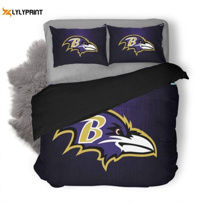 Baltimore Ravens Duvet Cover Bedding Set Gift For Fans 1