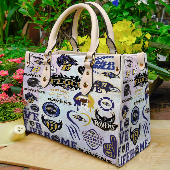 Baltimore Ravens Leather Bag For Women Gift 2