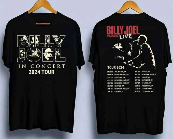 Exclusive Billy Joel 2024 Tour Black T-Shirt: Get Yours Today! 1