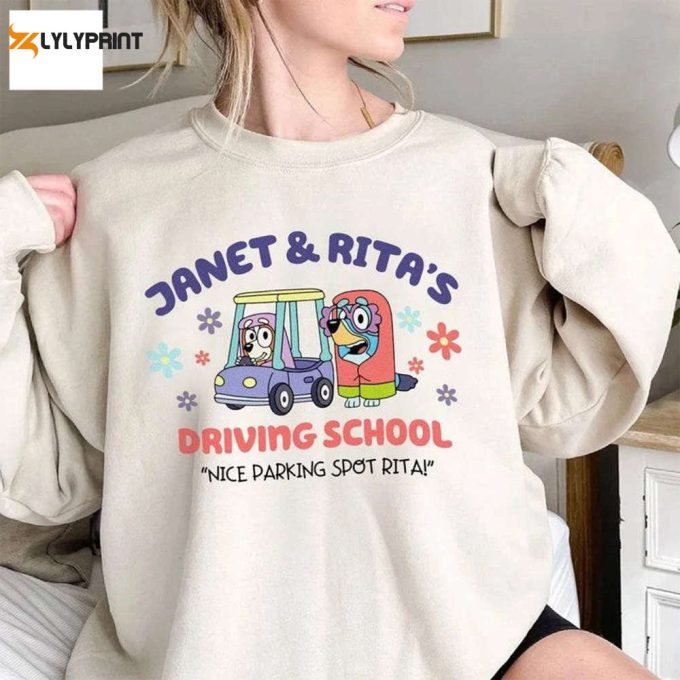 Bluey Janet And Rita Driving School Shirt, I'M Her Rita Shirt, Bluey Shirts, I'M Her Janet, Cute Bluey Shirt, Rita And Janet Shirt 1