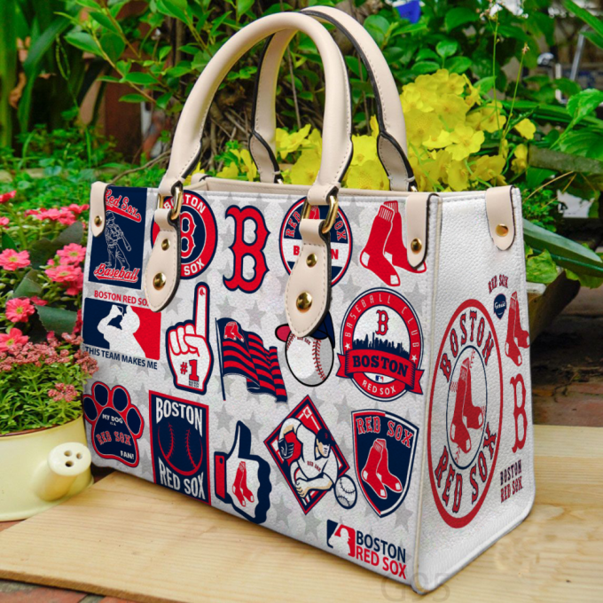 Boston Red Sox Leather Bag For Women Gift 2