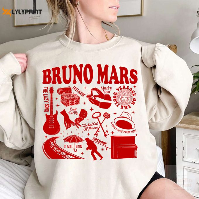 Bruno Mars Sweatshirt, Bruno Mars Lovers Gift, Bruno Sweatshirt 1