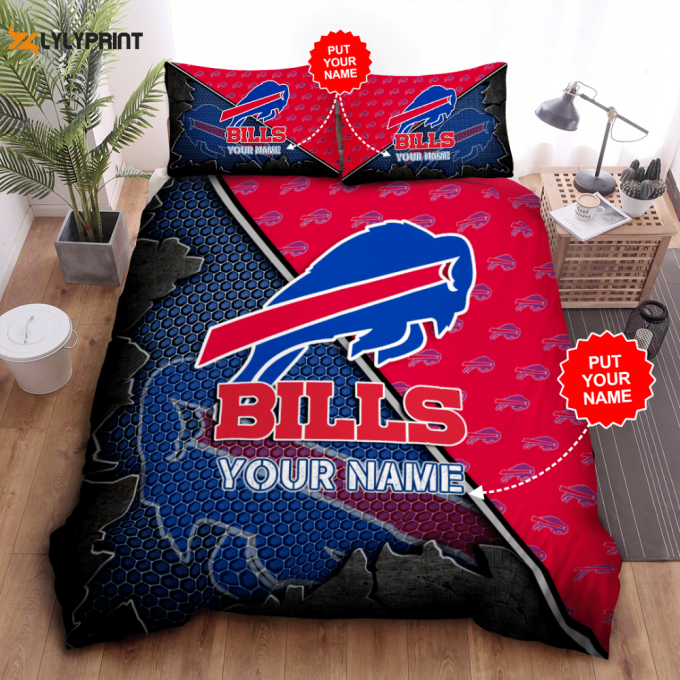 Buffalo Bills Duvet Cover Bedding Set Gift For Fans 1