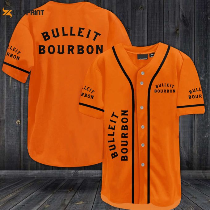 Bulleit Bourbon All Over Print Unisex Baseball Jersey 1