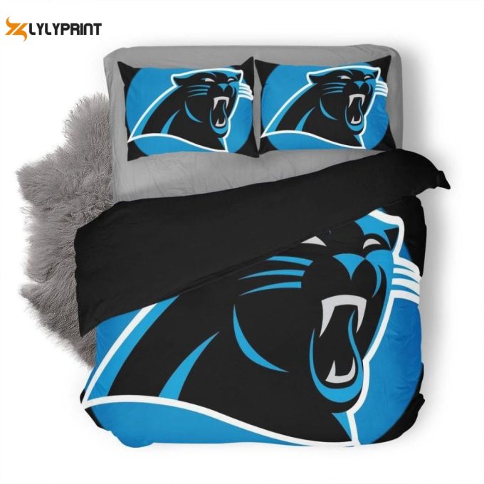 Carolina Panthers Duvet Cover Bedding Set Gift For Fans 1