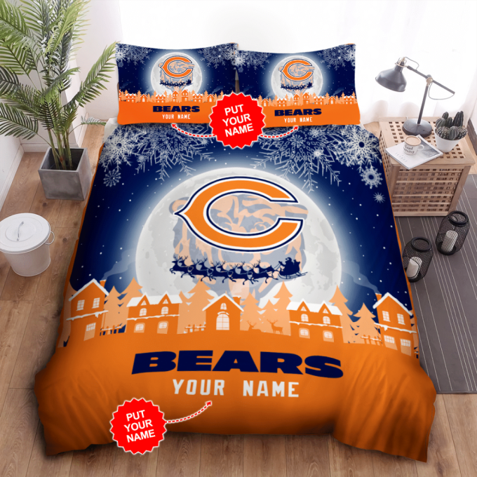 Chicago Bears Duvet Cover Bedding Set Gift For Fans 3