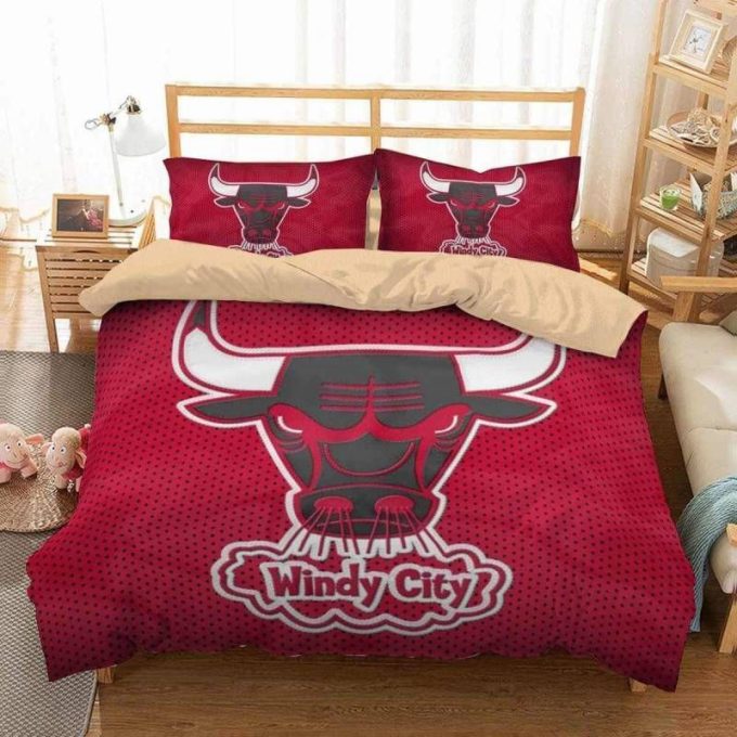 Chicago Bulls Duvet Cover Bedding Set Gift For Fans 2