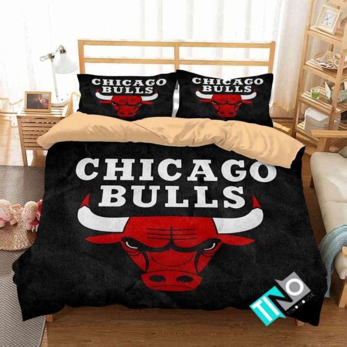 Chicago Bulls Duvet Cover Bedding Set Gift For Fans 2