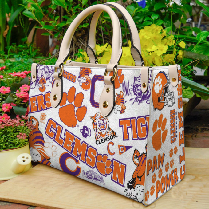 Clemson Tigers A1 Leather Bag G95 2