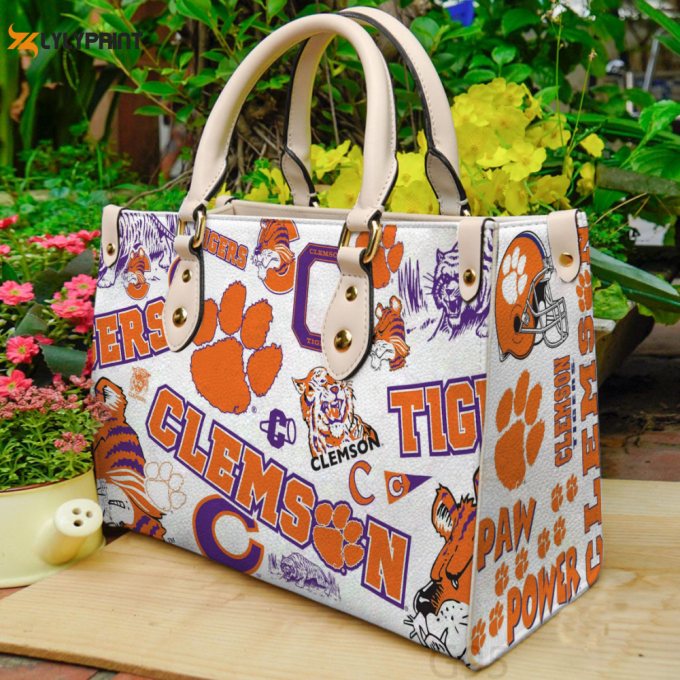 Clemson Tigers A1 Leather Bag G95 1