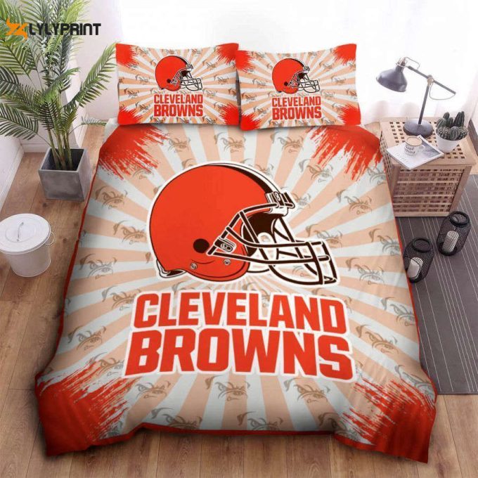 Cleveland Browns Duvet Cover Bedding Set Gift For Fans 1