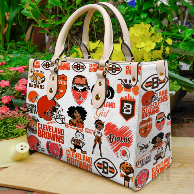 Cleveland Browns Hand Leather Bag For Women Gift 2