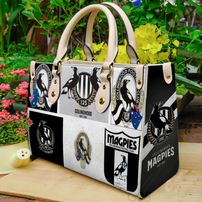 Collingwood Magpies Hand Leather Bag For Women Gift 2