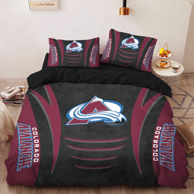 Colorado Avalanche Duvet Cover Bedding Set Gift For Fans 4